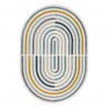 Alfombra FUSION 5711 blanco / verde oscuro Shape - Geométrica, moderna, abstracta, irregular