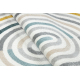 Kilimas FUSION 5711 balta / tamsiai žalia Shape - Geometrinis, modernus, abstraktus, netaisyklingas