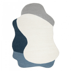 Tapete FUSION 5710 branco / azul escuro Shape - Abstration, moderno, abstrato, irregular