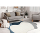 Carpet FUSION 5710 white / navy Shape - Abstraction, modern, abstract, irregular
