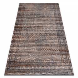 Teppich Wolle NAIN Rahmen, Rauten 1277/51655 beige / grau / braun