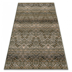 Matta Ull NAIN Ornament, blommor 1044/51058 grön / beige