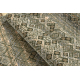 Vilnonis kilimas VILLA Ornamentas, gėlės 1044/51058 žalias / smėlio spalvos 