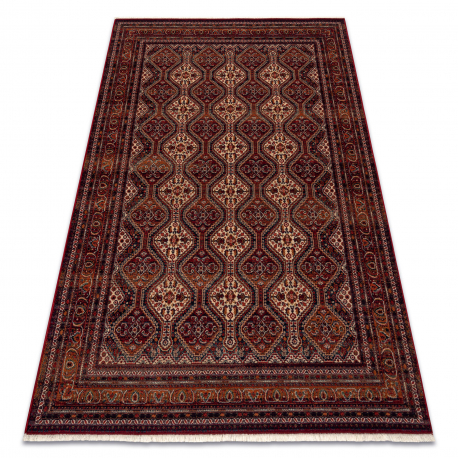Vilnonis kilimas KESHAN kutai, Ornamentas, rėmas rytietiškas 1256/53578 kaštoninės / smėlio spalvos