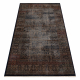 Tapis en laine KESHAN franges, Cadre oriental 1251/53511 L'or / bleu foncé