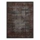 Tapis en laine KESHAN franges, Cadre oriental 1251/53511 L'or / bleu foncé