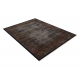 Tapis en laine KESHAN franges, Cadre oriental 1251/53511 L'or / bleu foncé