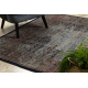Tapis en laine KESHAN franges, Cadre oriental 1251/53511 L'or / bleu foncé