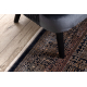 Tapis en laine KESHAN franges, Cadre oriental 1251/53511 L'or / bleu foncé