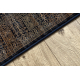 Tapis en laine KESHAN franges, Cadre oriental 1251/53511 L'or / bleu foncé