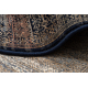 Tapis en laine KESHAN franges, Cadre oriental 1251/53511 L'or / bleu foncé
