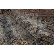 Tapis en laine KESHAN franges, Cadre oriental 1251/53511 L'or / bleu foncé
