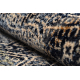 Tapis en laine KESHAN franges, Cadre oriental 1251/53511 L'or / bleu foncé
