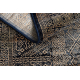 Tapis en laine KESHAN franges, Cadre oriental 1251/53511 L'or / bleu foncé