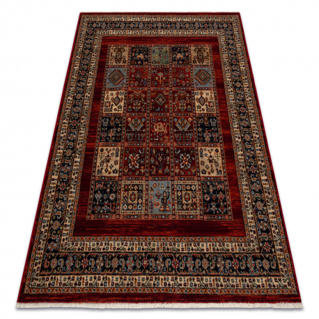 Vilnonis kilimas KESHAN kutai, Patchwork rytietiškas 1257/53588 oranžinė / smėlio spalvos