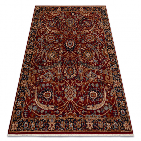 Teppe Ull KESHAN frynser, Ornament oriental 6650/53578 terrakotta / beige
