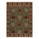 Carpet Wool KESHAN fringe, ethnic, oriental 6902/53533 green / terracotta