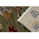 Carpet Wool KESHAN fringe, ethnic, oriental 6902/53533 green / terracotta