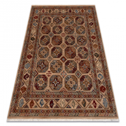 Tappeto in lana KESHAN frange, Telaio, orientale 7874/53555 beige / terracotta