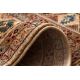 Tapete de lã KESHAN franjas, Moldura, oriental 7874/53555 bege / terracota