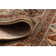 Tapete de lã KESHAN franjas, Moldura, oriental 7874/53555 bege / terracota