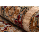 Tapete de lã KESHAN franjas, Moldura, oriental 7874/53555 bege / terracota