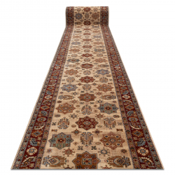 KESHAN Wool behúň 7683/53555 Orientálna, rám béžová / terakota - 90 cm