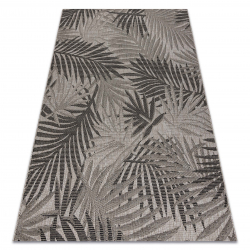 Tapete prumo SIZAL FLOORLUX 20504 FOLHAS prata / preto SELVA - PRODUTO DE SEGUNDA GRAU