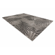 Alfombra de cuerda sisal FLOORLUX 20504 Hojas Selva plateado / negro - PRODUCTO DE SEGUNDA CLASE