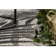 Covor sisal Floorlux 20504 Frunze argintiu si negru Junglă - SECUNDAR-COTATI PRODUSUL