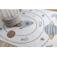 Carpet BONO 8288 Space, planets cream / anthracite - SECOND-RATE PRODUCT