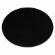 Tapis ETON PLUS cercle noir, unicolore, uniforme, uni
