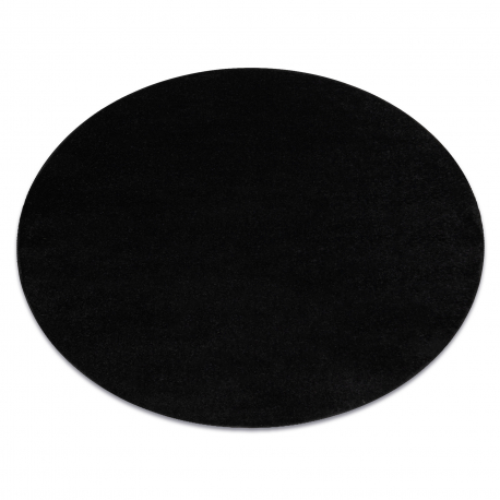 Tapis ETON PLUS cercle noir, unicolore, uniforme, uni