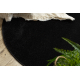 ETON PLUS cerchio tappeto nero, monocolore, uniforme, semplice