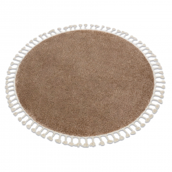 Teppe BERBER 9000 sirkel beige Frynser Berber marokkansk shaggy