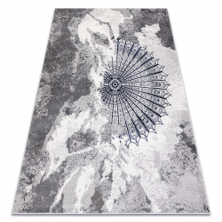 Carpet ALLURE 5715 Abstraction - Structural, stylish, glamour light grey / dark blue