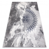 Dywan ALLURE 5715 Abstrakcja - Strukturalny, stylowy, glamour jasnoszary / granatowy