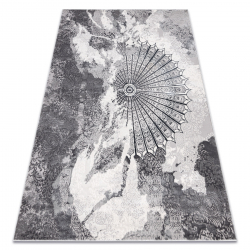 Alfombra ALLURE 5715 Abstracción - Estructural, elegante, glamurosa gris claro / blanca