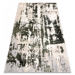 Carpet ALLURE 9428 Abstraction - Structural, stylish, glamour green / beige