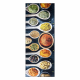 ANDRE 53240 Tapete Colheres, especiarias cozinha, antiderrapante - cinza / bege
