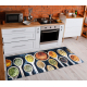 Tappeto lavabile ANDRE 53240 Cucchiai, spezie per la cucina, antiscivolo - grigio / beige