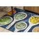 Tapis lavable ANDRE 53240 Cuillères, épices pour la cuisine, antidérapant - gris / beige