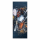 Tapis lavable ANDRE 9002 Cuillères, épices pour la cuisine, antidérapant - bleu / terre cuite