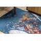Tapis lavable ANDRE 9002 Cuillères, épices pour la cuisine, antidérapant - bleu / terre cuite