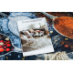 Tapis lavable ANDRE 9002 Cuillères, épices pour la cuisine, antidérapant - bleu / terre cuite