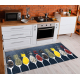 ANDRE 42760 mosható szőnyeg Kanalak, fűszerek konyhába csúszásgátló - szürke / zöld