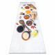 Tapis lavable ANDRE 3343 Épices, pour la cuisine, antidérapant - argent / beige