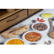 Tapis lavable ANDRE 3343 Épices, pour la cuisine, antidérapant - argent / beige
