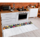 Tapis lavable ANDRE 33200 Épices, pour la cuisine, antidérapant - argent / beige