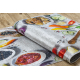 ANDRE 33580 washing carpet Spices, vegetables kitchen, anti-slip - silver / green 